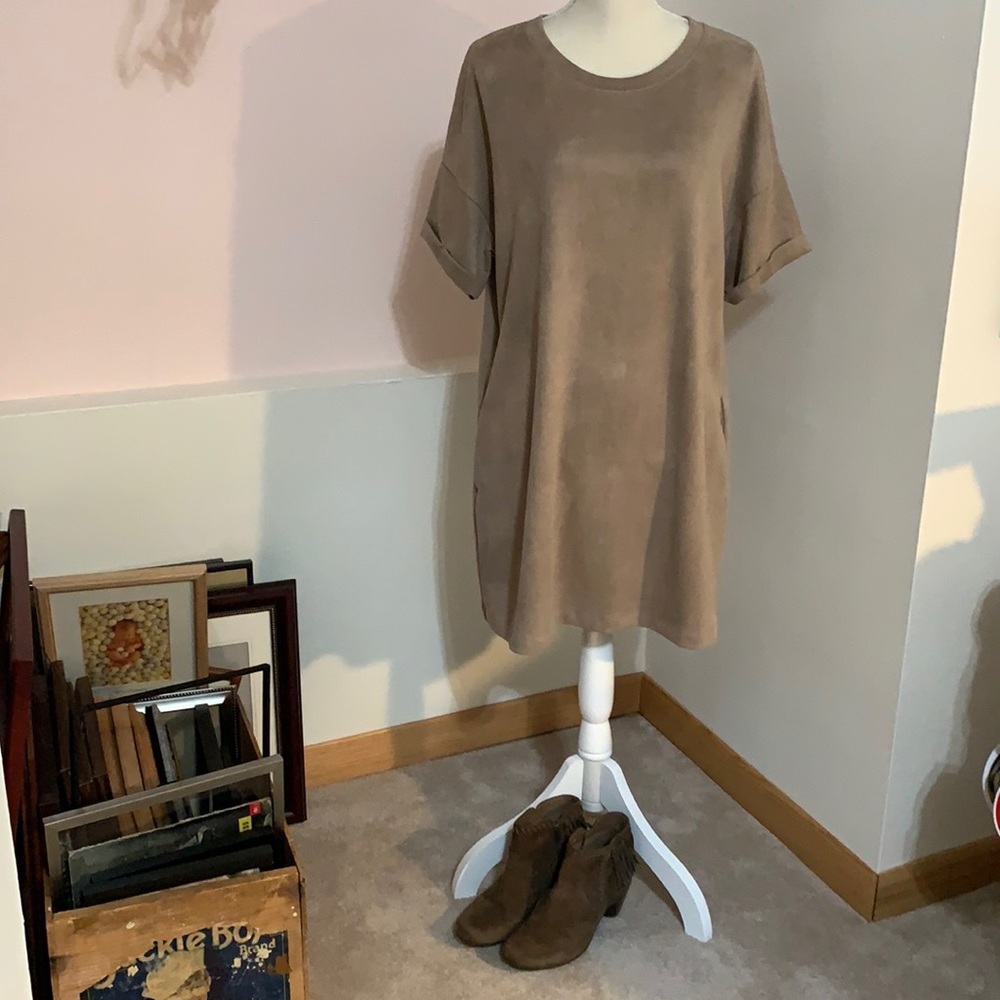Washable suede dress